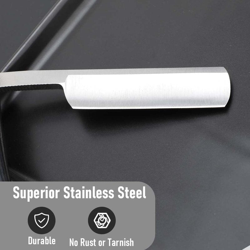 Professional Straight Edge Barber Razor,Straight razors for men, Premium Stainless Steel Shaver Razor with Shaving Strop for Men Home & Salon Grooming Using (NO.188)