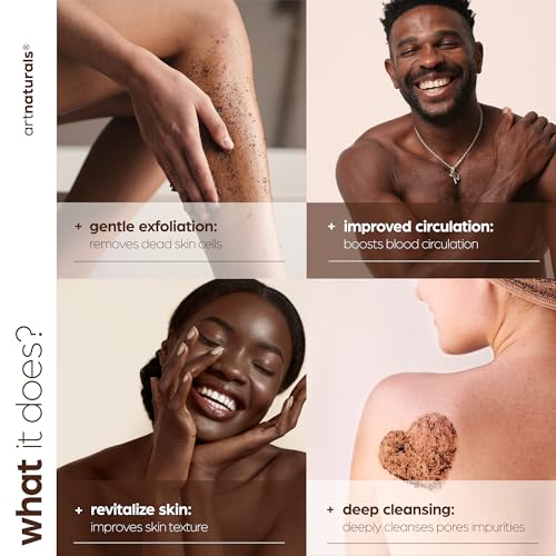 ArtNaturals Arabica Coffee Body Scrub - Exfoliating Moisturizer for Skin, Cellulite & Aging - 20 oz