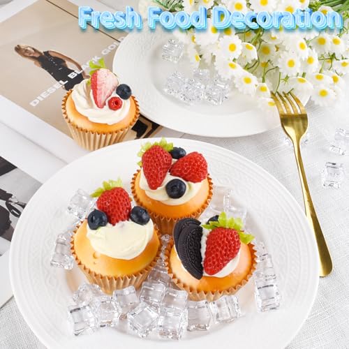 100 PCS Acrylic Fake Ice Cubes for Decoration - Reusable & Realistic