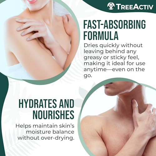 TreeActiv Body & Back Acne Spray with Salicylic Acid 8oz for Clear Skin