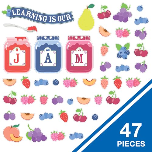 Carson Dellosa Farmers Market Learning Is Our Jam Bulletin Board Set - 47 Pieces