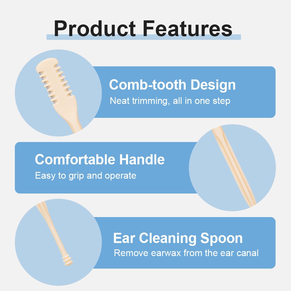 Nasal Hair Cutter, 2026 New Nose Hair Trimmer for Men Women, 360° Rotating Portable Manual Nose Hair Remover Tool, With Ear Picker Double Sided Noses Hairs Knife Travel Essentials (Beige, 3PCS)