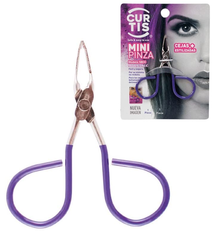 Precision Mini Tweezers with Scissor Handle for Eyebrows & Facial Hair