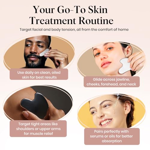 Stainless Steel Gua Sha Tool for Lymphatic Drainage & Facial Contouring