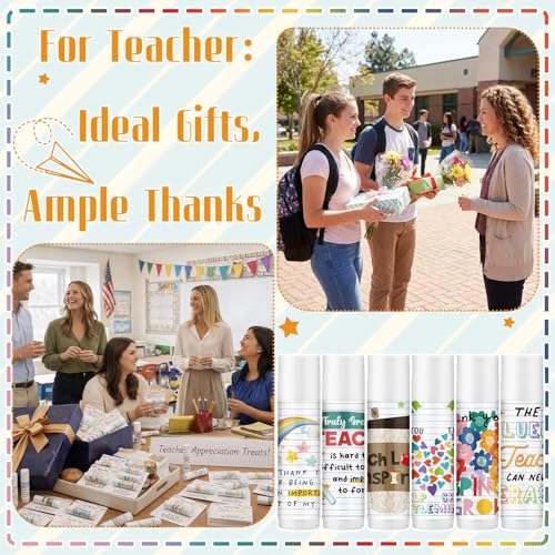 Loopeer 24 Pcs Teacher Lip Balms - You're The Balm Gifts for Educators