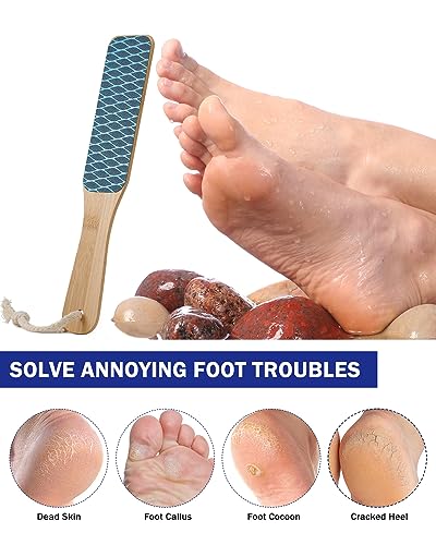 BEZOX Bamboo Foot File Callus Remover - Double-Sided for Smooth Feet
