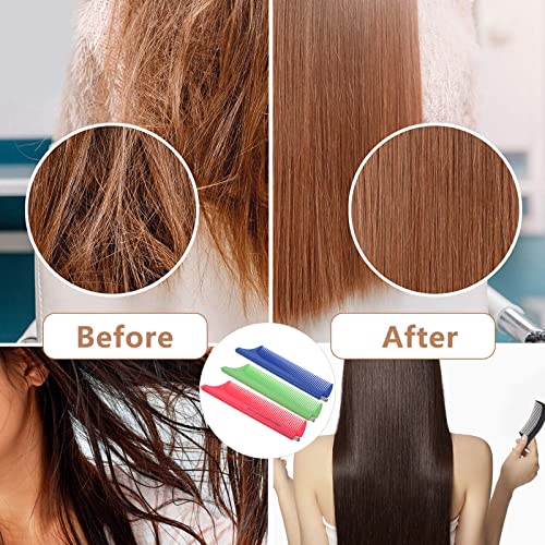 Minkissy Pointed Tail Comb Set - 3 Steel Combs for Hair Styling