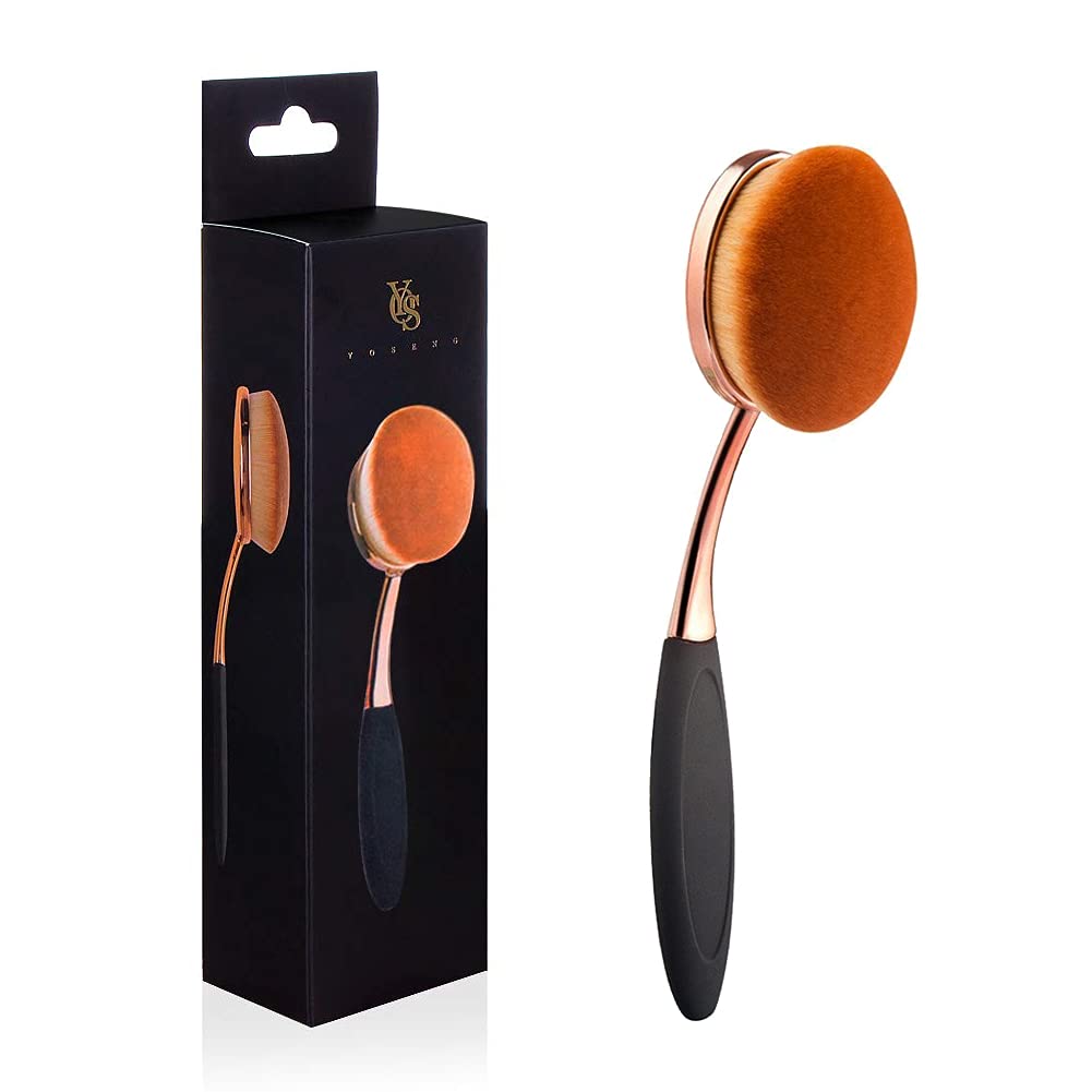 Oval Foundation Brush - Large Toothbrush Style for Fast, Flawless Liquid & Cream Application | Perfect for Powder Foundation