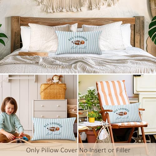 Sports-Themed Throw Pillow Cover 12x20 for Kids' Rooms