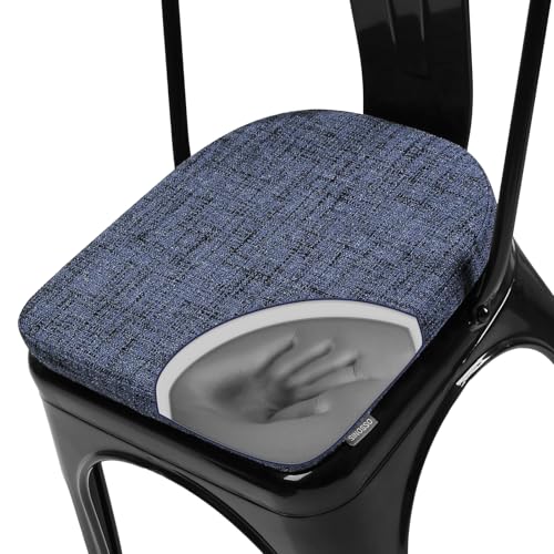 SINOSSO 14" Memory Foam Chair Cushion - U-Shape, Blue