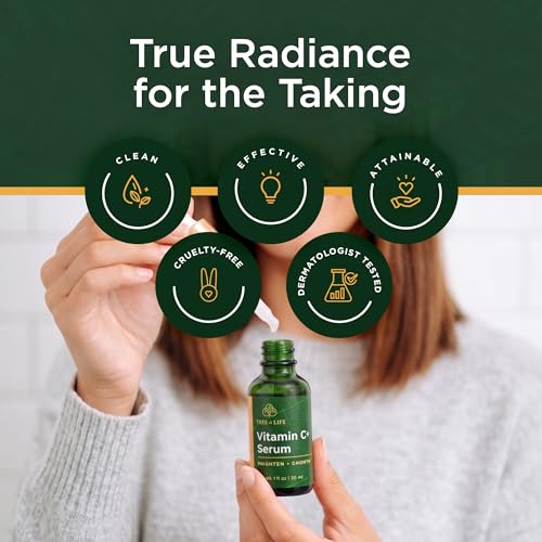Tree of Life Vitamin C+ Serum for Face - 1 Fl Oz, Dark Spot Remover