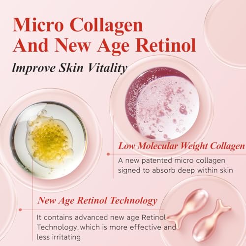 HKH Retinol Serum Capsules for Face - Anti-Aging Night Skincare, 48 Count, Travel-Friendly, Hydrating & Firming