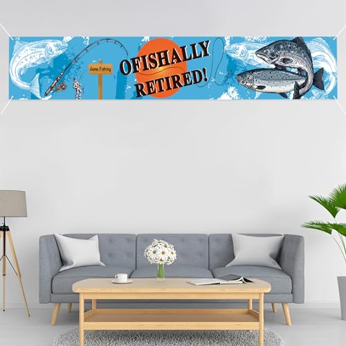 Fishing Retirement Banner - Kimini-Ki Gone Fishing Party Decor