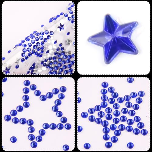 6 Sheets Self-Adhesive Face Gems for 4th of July Makeup