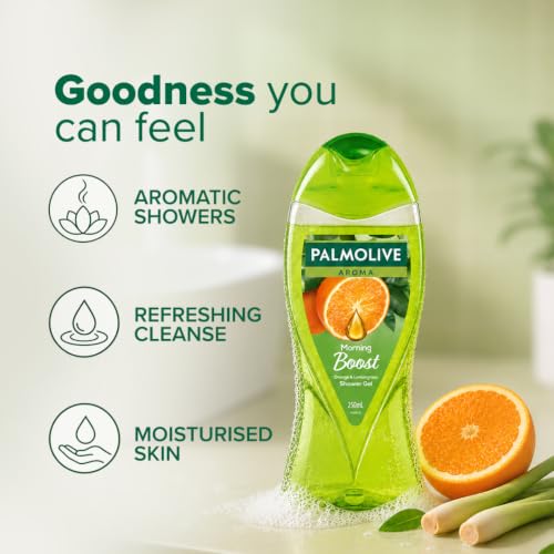 Palmolive Aroma Morning Tonic Shower Gel 250ml - Refreshing Body Wash for Relaxation