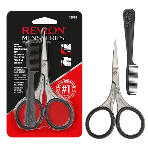 Revlon Men's Facial Grooming Kit - Beard Scissors & Comb