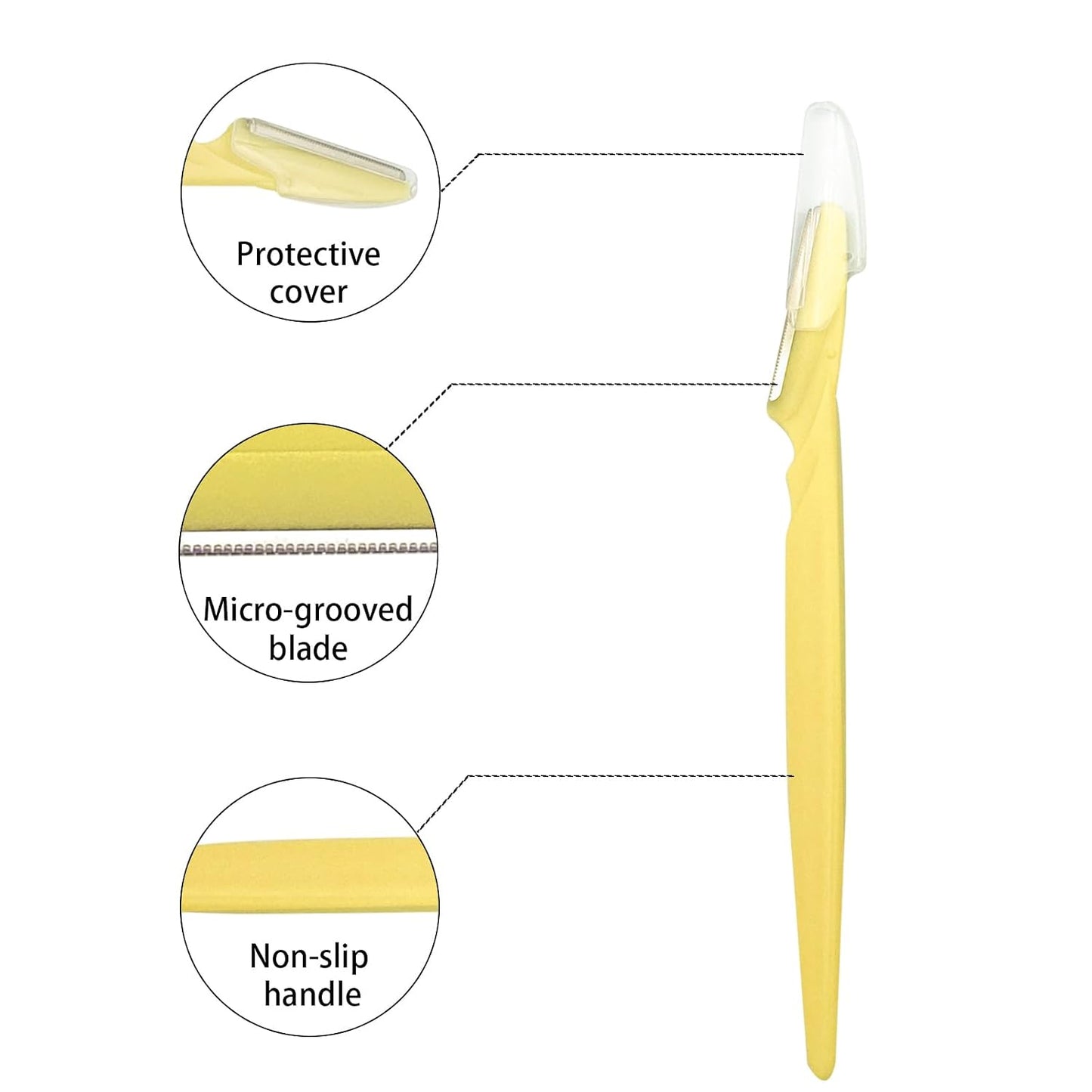 Eyebrow Razor for Women - 4 Pcs Dermaplane Facial Hair Trimmer | Multipurpose Shaper