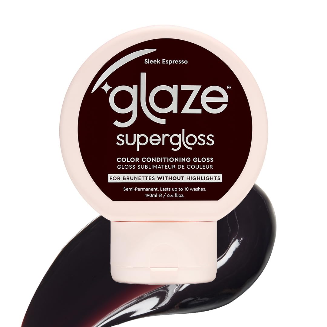 Supergloss Color Conditioning Hair Gloss - Hydrating Semi-Permanent Shine for Dark Brown Hair | 6.4 Fl Oz - Chocolate Gleam