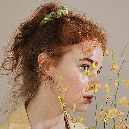 75 Pcs Velvet Hair Scrunchies - Soft Elastic Hair Ties for Women & Girls