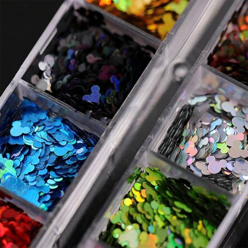 12-Color Holographic Nail Glitter Sequins Set for DIY Nail Art