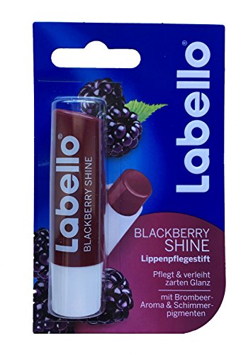 Labello Blackberry Shine Lip Balm 3 Pack - 0.16 Ounce Each