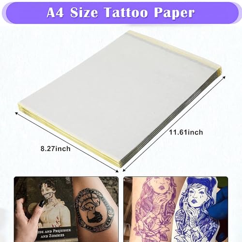 Usiriy 3mm Thick Tattoo Practice Skin Kit with 15pcs Stencil Transfer Paper