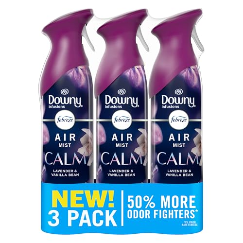 Febreze Air Mist Odor Fighting Spray - Downy Calm Lavender & Vanilla, 8.1oz (Pack of 3)