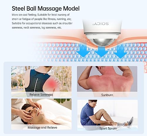 OPENDGO Ice Roller S50-Steel Ball Model for Face & Eyes – 360° Stainless Massage Roller