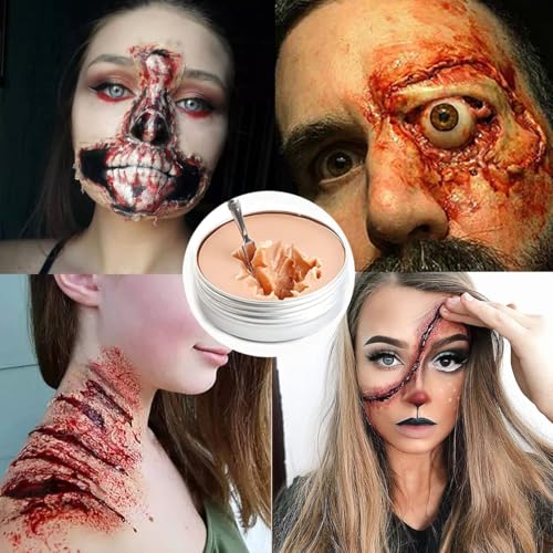 Halloween SFX Makeup Kit - 11 Pieces Liquid Latex & Scar Wax