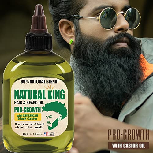 SFC Natural King Pro-Growth Beard & Hair Oil with Jamaican Black Castor Oil 7.1 oz