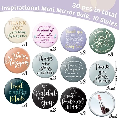 Thyle 30 Pcs Compact Mini Mirrors - Classic Color, Employee Appreciation Gift