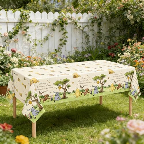 Vintage Bear Table Cloths - 3 Pack for Baby Shower & Birthday
