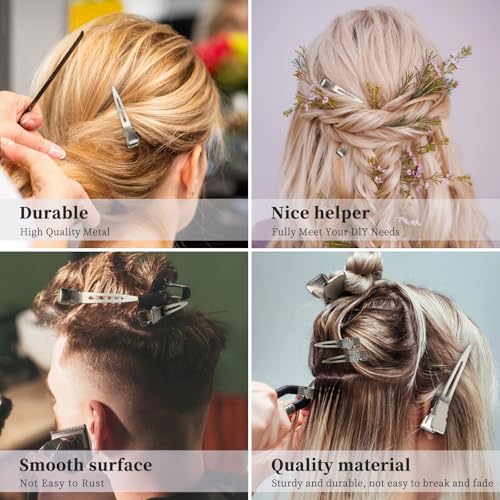 100 Pack 1.77-Inch Rust-Proof Metal Alligator Hair Clips