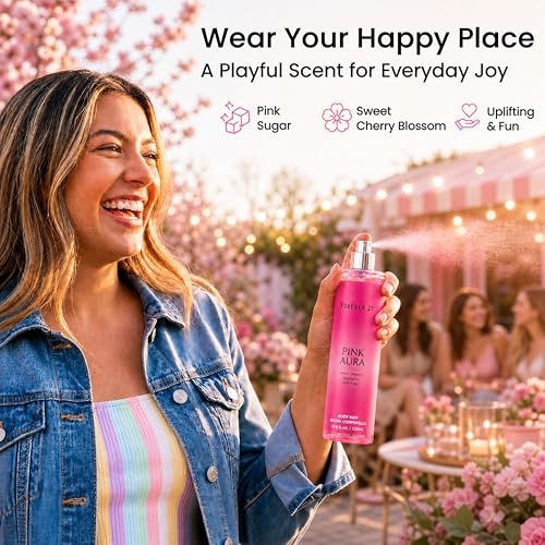 Forever 21 Pink Aura Body Mist - Flirty Floral Fragrance, 8 fl oz