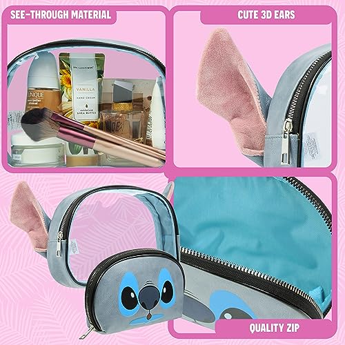 Disney Stitch Toiletry Bag - 2 Pcs Travel Makeup Storage