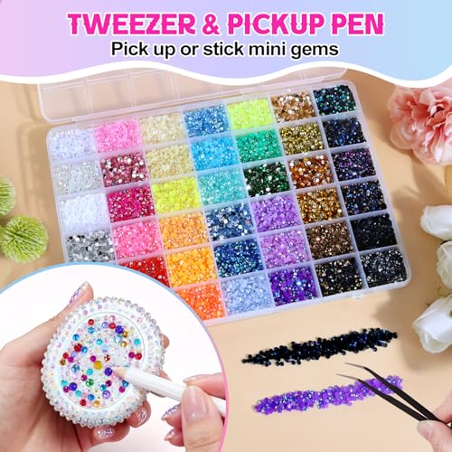 Lorvain 32000Pcs Bedazzling Kit with 42 Colors 3mm Rhinestones