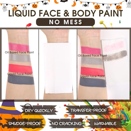 BOBISUKA Black Face Body Paint - Washable Liquid Makeup (130ml)