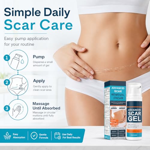 ClearPiny Advanced Silicone Scar Gel for New & Old Scars, 1.76oz