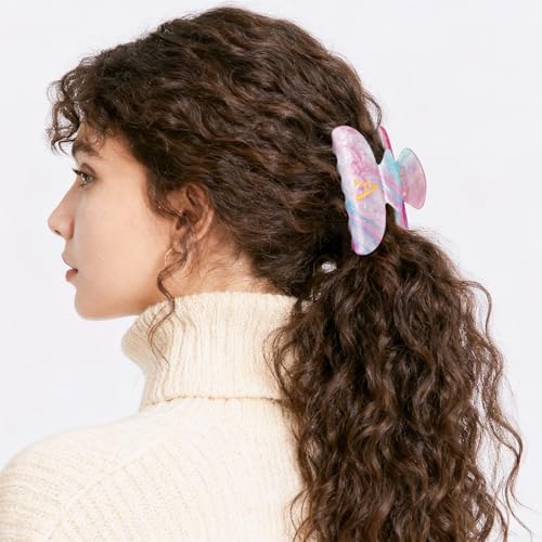 Personalized Lavender Initial Hair Clip - Strong Hold Claw Clip