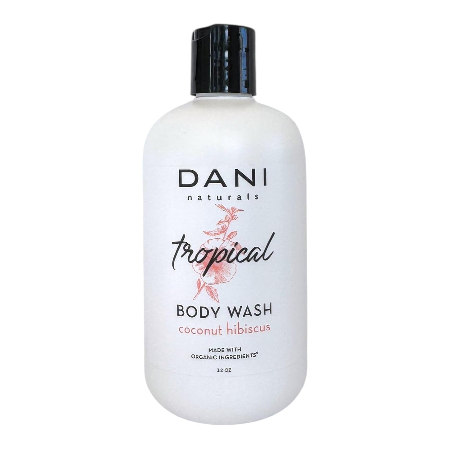 DANI Naturals Sandalwood Vanilla Body Wash - Vegan & Sulfate-Free | Organic Ingredients, 12 fl oz