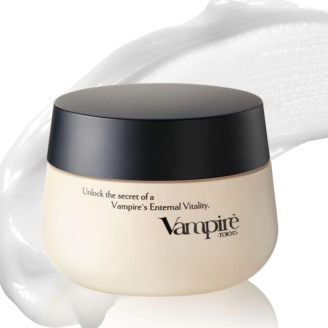 Vampire TOKYO Vampire The Secret Cream, Skin at a Turning Point Rice Bran Extract Plant Ceramide High Concentration Firmness Glow Fine Lines Slow Aging Aging Skin Moisturizing Care English Version