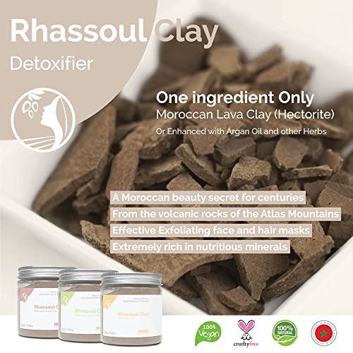 Rhassoul Clay - Natural Detox Clay for Skin & Hair, 150g