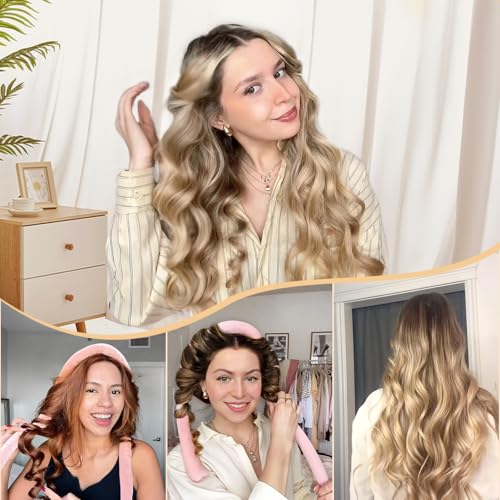 YANIBEST Heatless Hair Curler Set - Overnight Satin Curling Rod Headband