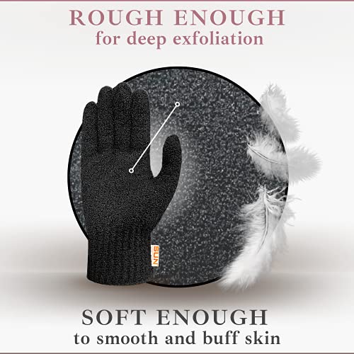 Sun Laboratories Exfoliating Gloves - 4 Pairs Body Scrubber & Tan Remover