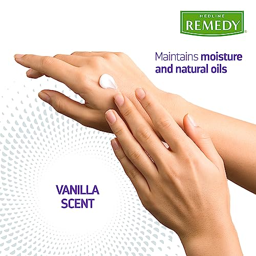 Medline Remedy Clinical Skin Cream - Vanilla Scent, 16 fl oz - Hypoallergenic Moisturizer for All Ages
