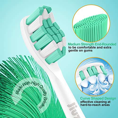 Jiuzhoudeal Replacement Toothbrush Heads for Philips Sonicare, 8-Pack White