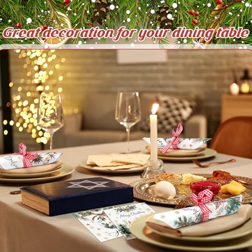 120 Pcs Christmas Cocktail Napkins - Elegant 2-Ply Designs for Holiday Parties