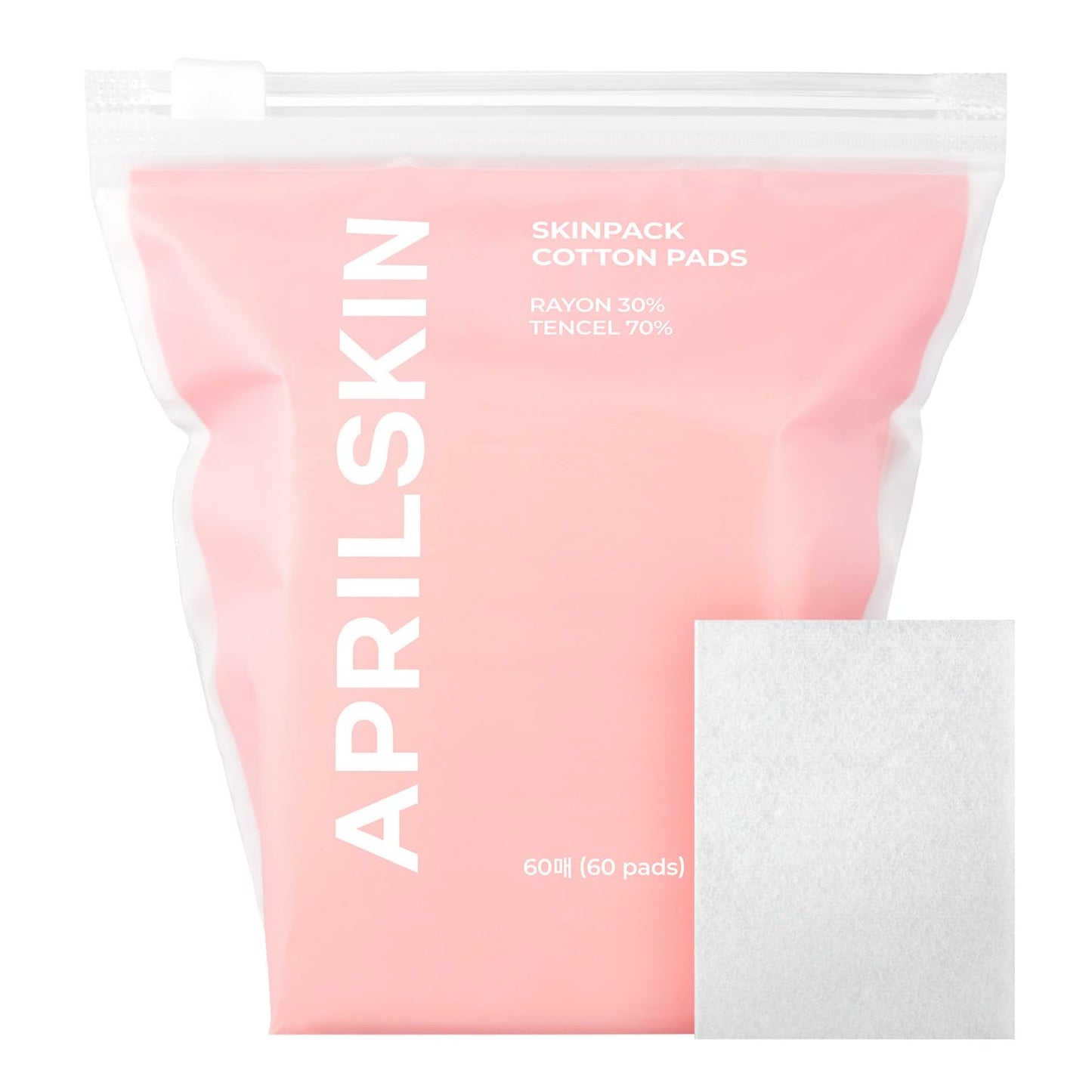APRILSKIN Facial Pads for Toner, DIY Mask & Makeup Remover | Stretch up to 9.25" for Custom Fit | Lint-Free, Dermatologist-Approved, Sensitive-Skin Safe | Korean Skincare (60ct)