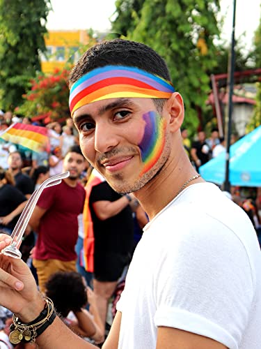 Cosweet Rainbow Flag Headbands - 2 Pack for Pride Events