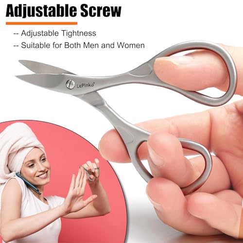 Heavy Duty Nail Scissors with Micro-Serrated Blades - Precise Grooming Tool